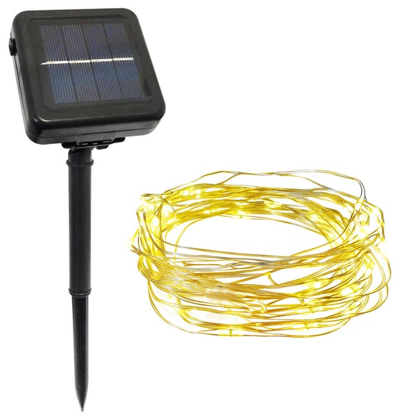 Solar Lichterkette Außen LED Wetterfest Warmweiß 2 Modus Garten Camping