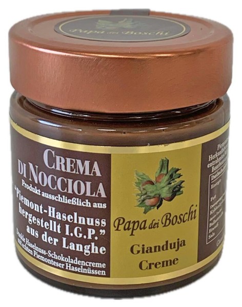Papa dei Boschi Gianduja Creme Schoko Haselnusscreme Piemont