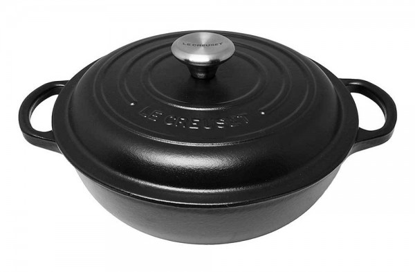 Le Creuset Stew Pot Signature Gusseisen Bräter Schwarz 22cm