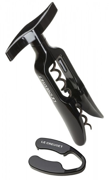 Le Creuset GS-100 Geschenkset Korkenzieher Schwarz mit Kapselschneider