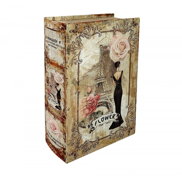 Hohles Buch Eiffelturm Paris mit Geheimfach Vintage Buchversteck Antik-Stil