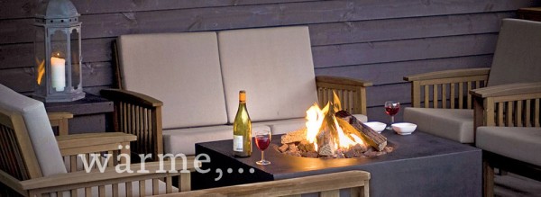Happy Cocooning Feuertisch quadratisch grau 760 x 760 mm