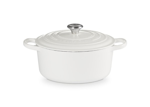 Le Creuset Bräter Signature Rund Gusseisen Weiß