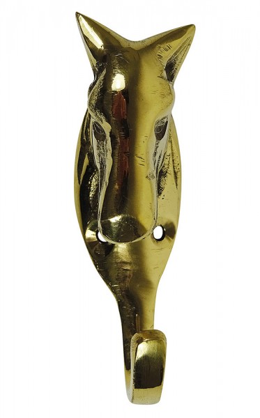 Garderobenhaken Pferd Trensenhalter Messing 2 Stück Wandhaken Nostalgie 9cm