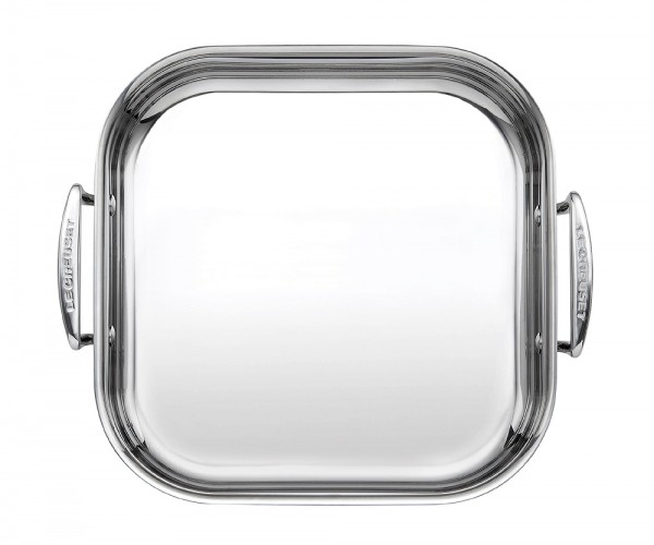 Le Creuset Bratreine quadratisch 3-Ply Edelstahl 26cm