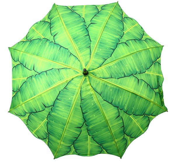 Regenschirm Bananenblätter Palme Stockschirm Karibik Palmblätter Grün Ø 105cm