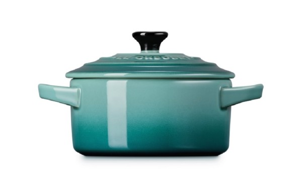 Le Creuset Mini Cocotte Steinzeug Bleu Riviera Blau 10X5cm