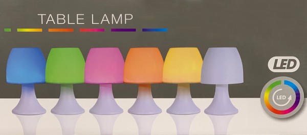 LED Tischleuchte mit Farbwechsel oder Weiß Batterie Tischlampe Dekoleuchte 19cm