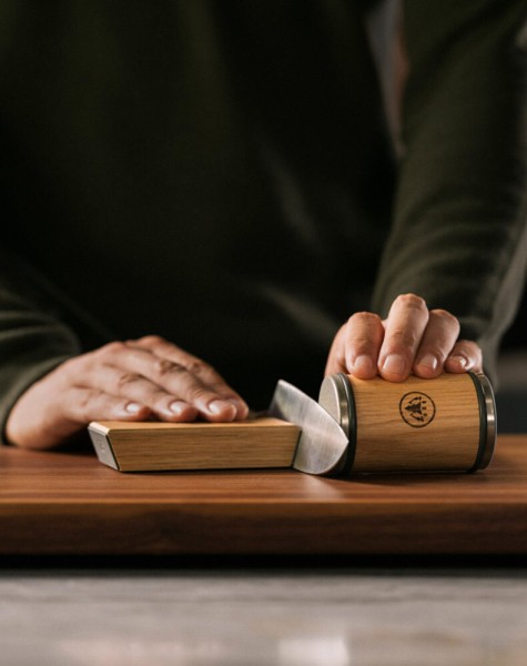 HORL 3 Eiche Rollschleifer mit Magnetschleiflehre Messerschärfer