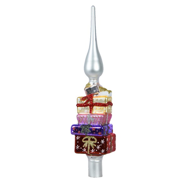 Christbaumspitze Bunte Weihnachtsgeschenke Echt Glas 31cm
