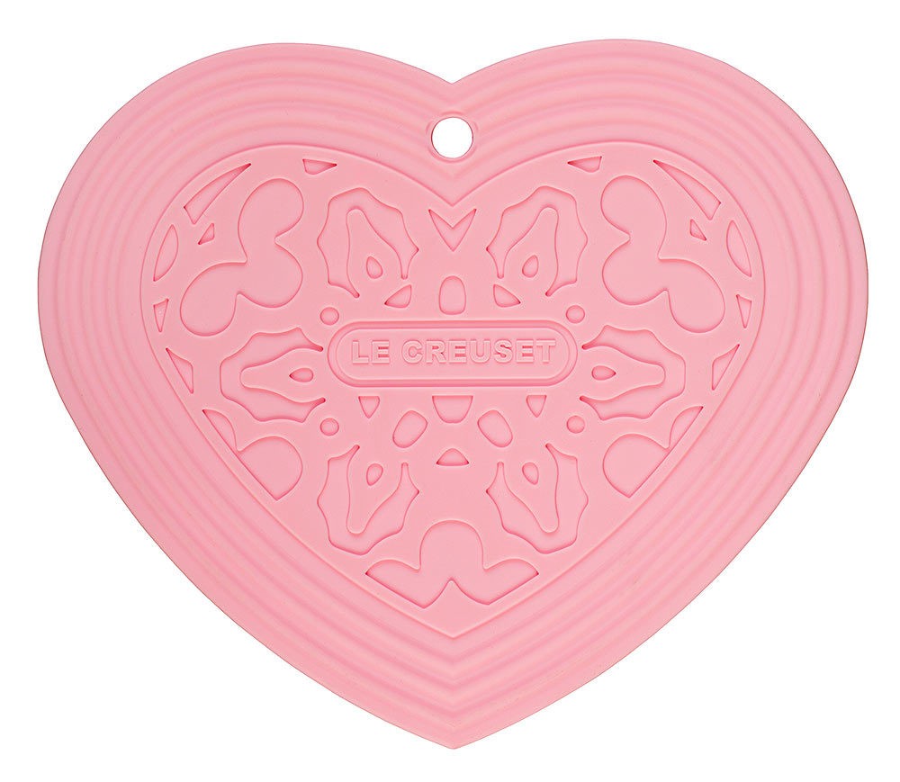 Le Creuset Herz Untersetzer Silikon Tradition Topflappen Shell Pink Le Creuset Herz Untersetzer Silikon Tradition Topflappen Shell Pink