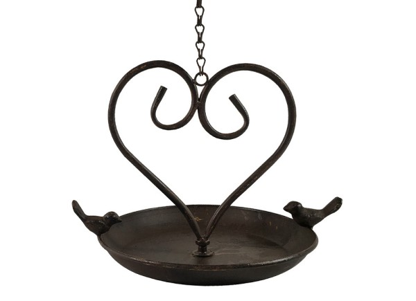 Vogeltränke Hängend Vogelbad zum Aufhängen Vogelfutterschale Vögel Vintage Braun