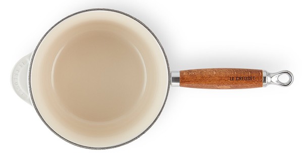 Le Creuset Profitopf mit Holzgriff Gusseisen Meringue 18cm