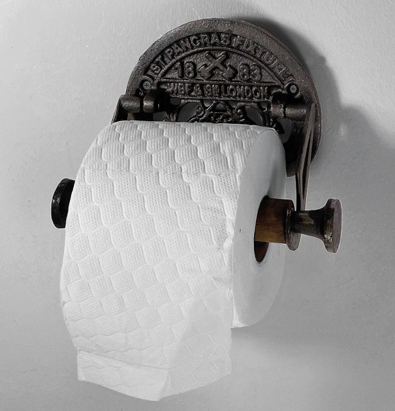 Toilettenpapierhalter London Eisenbahn Nostalgie Gusseisen Vintage Antik-Stil