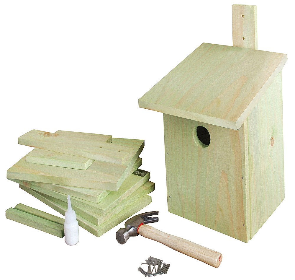 Vogelhaus zum Selberbauen Bausatz Nistkasten Holz Vogelhäuschen 25cm