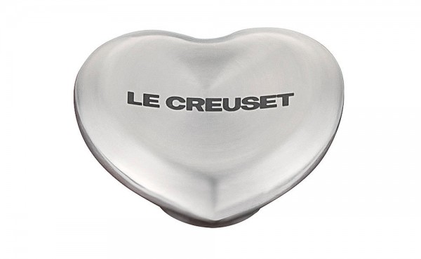 Le Creuset Herzknauf Deckelknopf Herzform Edelstahl