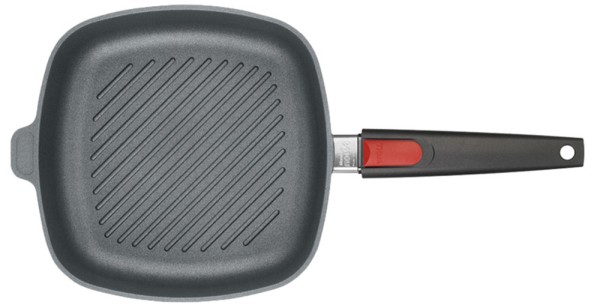 Woll Steakpfanne Nowo Titanium Induktion Aluguss Eckig abnehmbarer Stiel 28x28cm