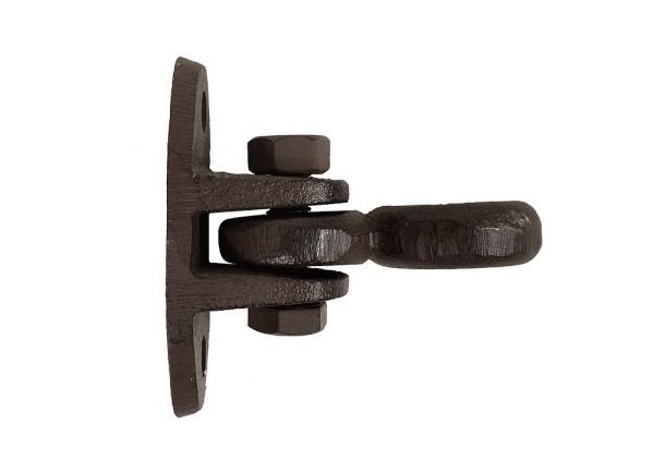 Mauerring Befestigungsring Anbindering Wandring Gusseisen Antik-Stil Braun