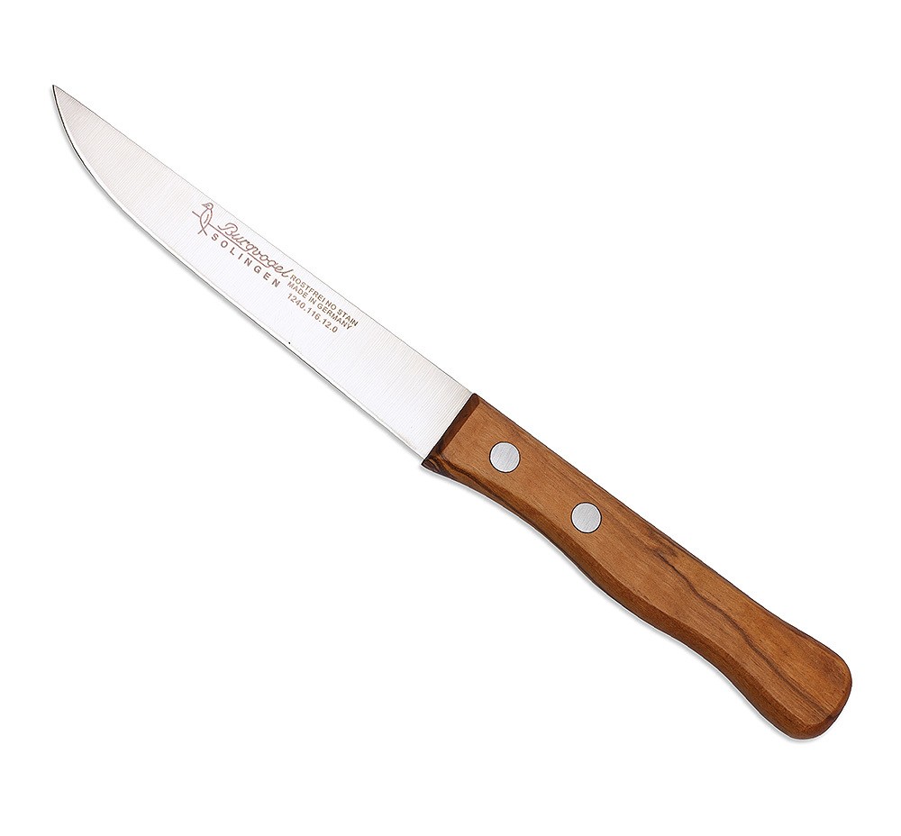 Burgvogel Gemüsemesser Olivenholz Küchenmesser 12 cm