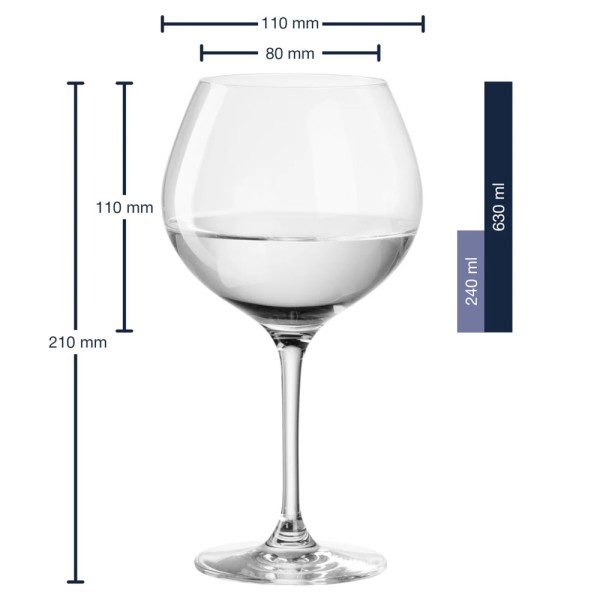 Leonardo Gingläser GIN-Serie 2er-Set gezogener Stiel 630ml