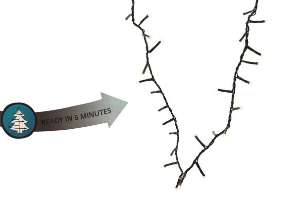 1-2 GLOW Lichterkette Weihnachtsbaum 210cm Warmweiß 700 LED Timer Schnellmontage