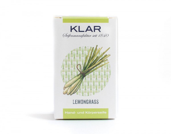 KLAR Seife Lemongrass Zitronengras (palmölfrei) Hand- und Körperseife 100g
