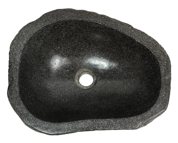 Waschbecken Naturstein Aufsatzwaschbecken Flussstein Handwaschbecken Oval