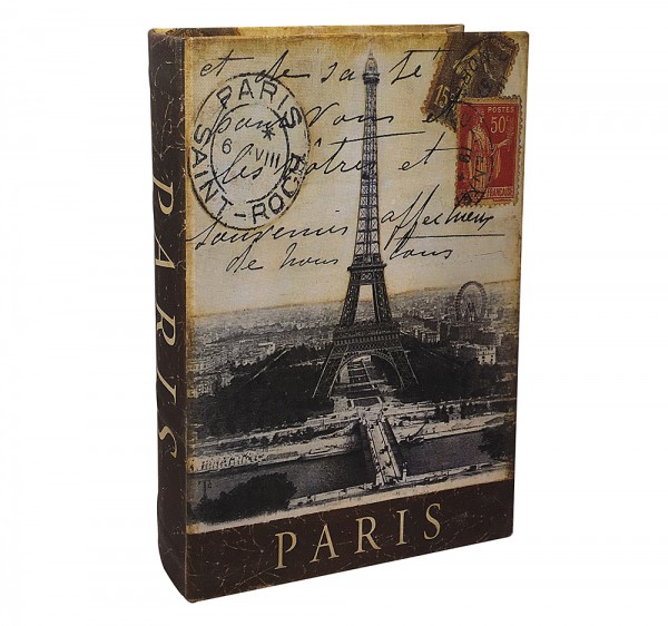 Hohles Buch mit Geheimfach PARIS Buchversteck 21cm