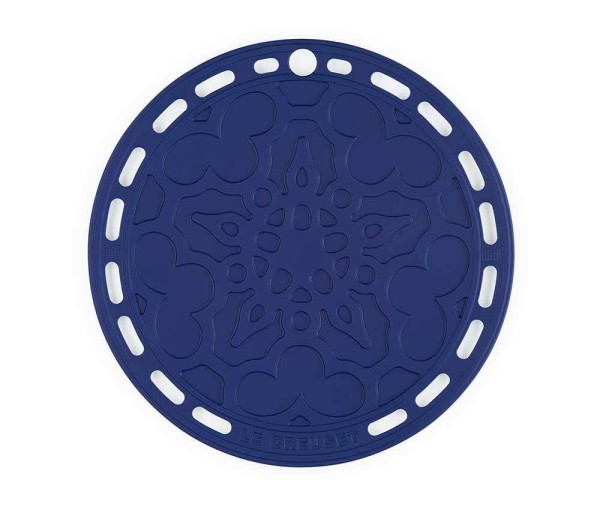Le Creuset Silikon Untersetzer Tradition Rund Azure Blau 20cm