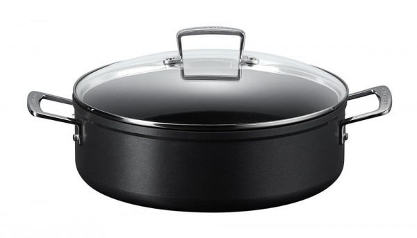 Le Creuset Aluminium Schmorpfanne Antihaft mit Glasdeckel
