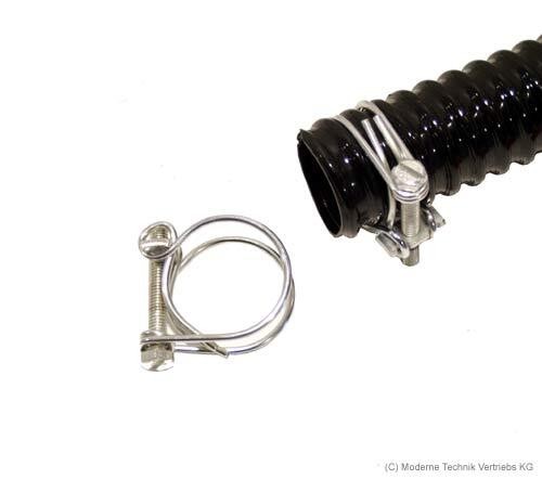 2 Stück Schlauchklemme verzinkt für Spiralschlauch 50-55 mm (2")