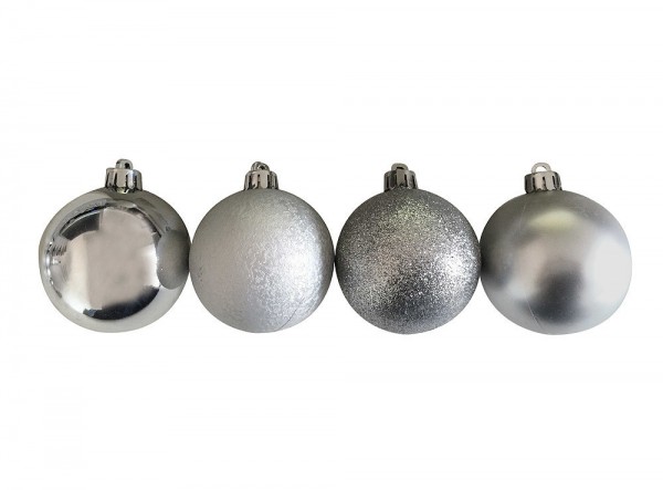 Christbaumkugeln Silber 30 Stück Weihnachtsbaumkugeln Christbaumschmuck