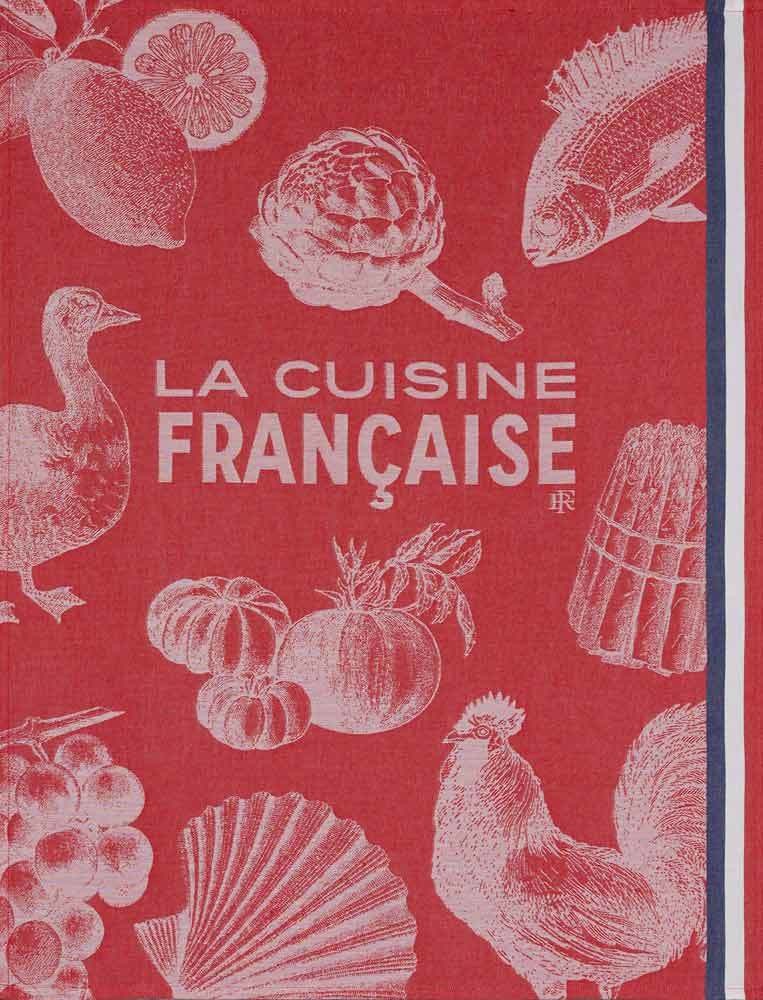 Le Jacquard Français Geschirrtuch Gastronomie Rogue Rot 60×80 Baumwolle