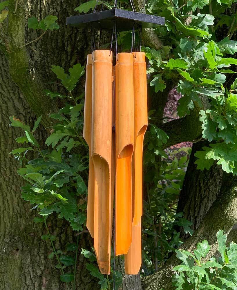 Bambus Windspiel Klangspiel Groß für Garten Balkon Feng Shui Schöner Klang 95cm