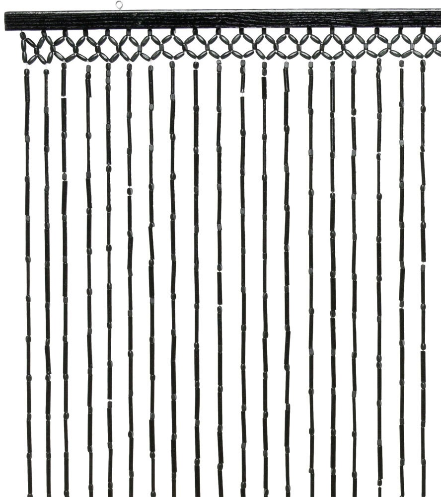 Türvorhang Bambus Schwarz Boho 90x180cm Insektenschutz Deko Fliegenvorhang