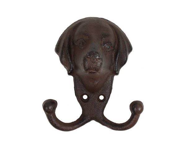 Wandgarderobe Hund Garderobe für Hundeleinen Halter Vintage-Stil Gusseisen Braun