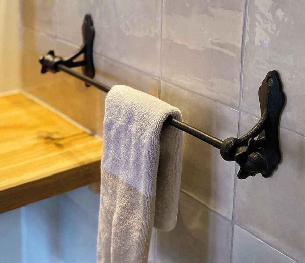 Handtuchhalter Braun Gusseisen Handtuchstange Wandmontage Vintage