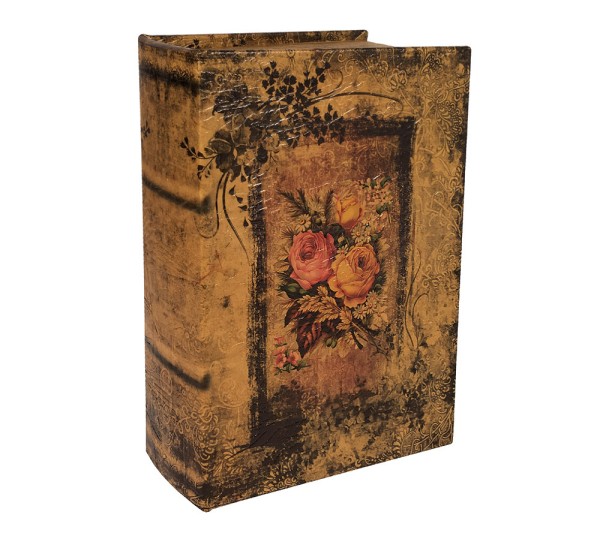 Hohles Buch mit Geheimfach Rosen Buchversteck Blumen-Deko Nostalgie