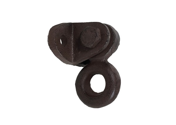 Mauerring Befestigungsring Anbindering Wandring Gusseisen Antik-Stil Braun