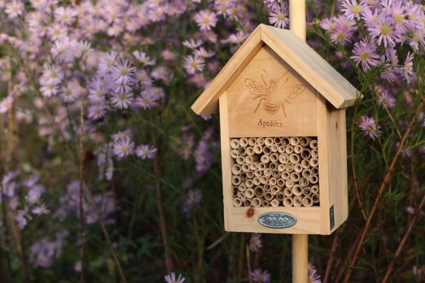 Insektenhotel Holz Bienenhotel Bienenhaus Nisthilfe für Bienen Wildbienen