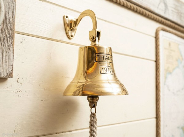 Schiffsglocke Titanic 1912 Messing Glocke Nostalgie Maritim 14 cm