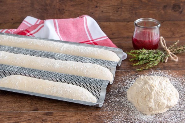 Städter Baguetteblech Baguetteform Antihaftbeschichtet Baguette Backform 37x24cm