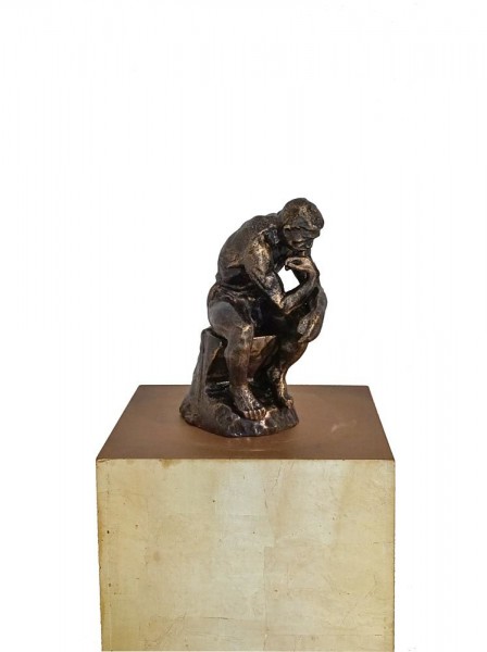 Edle Skulptur - Der Denker - Figur nach Auguste Rodin Eisen Replik 26cm