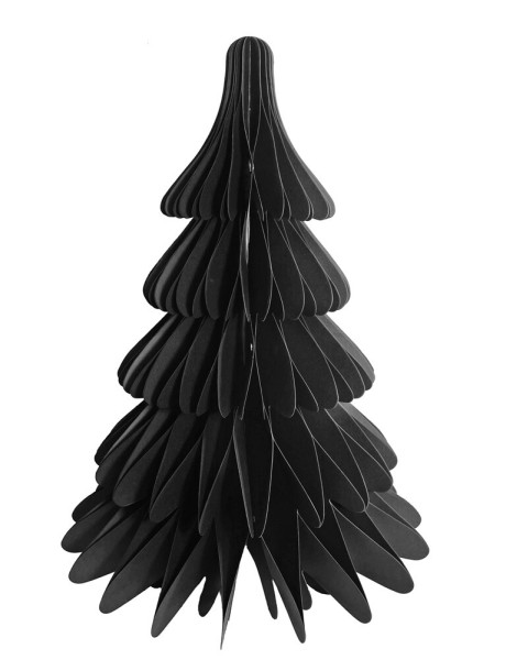 Tannenbaum Papier Schwarz Weihnachtsbaum Papierbaum 3D Weihnachtsdeko 58cm