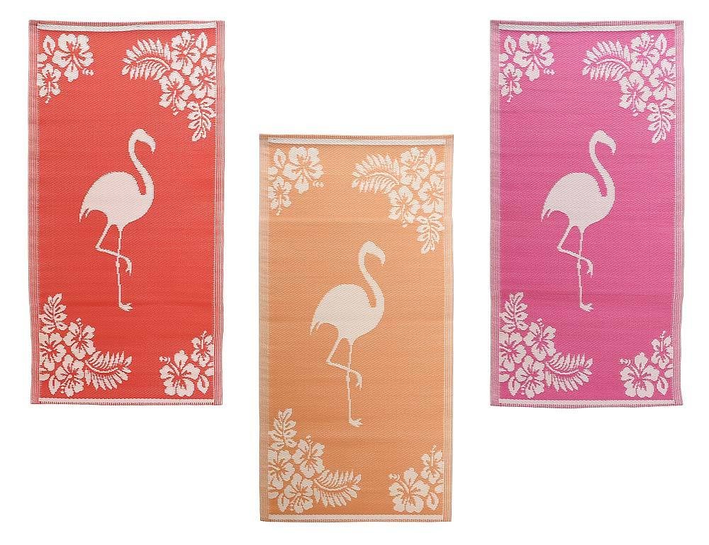 3 x Strandmatte Groß Flamingo Picknickdecke Stranddecke Pink Rot Orange 180x90cm