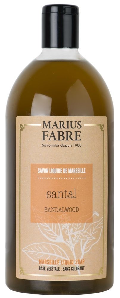 Marius Fabre Flüssigseife Sandelholz (Santal) mit Bio-Olivenöl - 1L