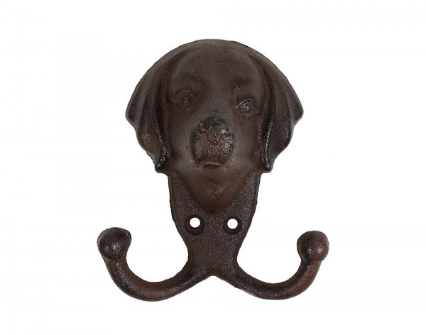 Wandgarderobe Hund Garderobe für Hundeleinen Halter Vintage-Stil Gusseisen Braun