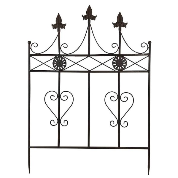 Beetzaun Metall Zum Stecken Beeteinfassung Beetumrandung Antik-Stil 51x70cm