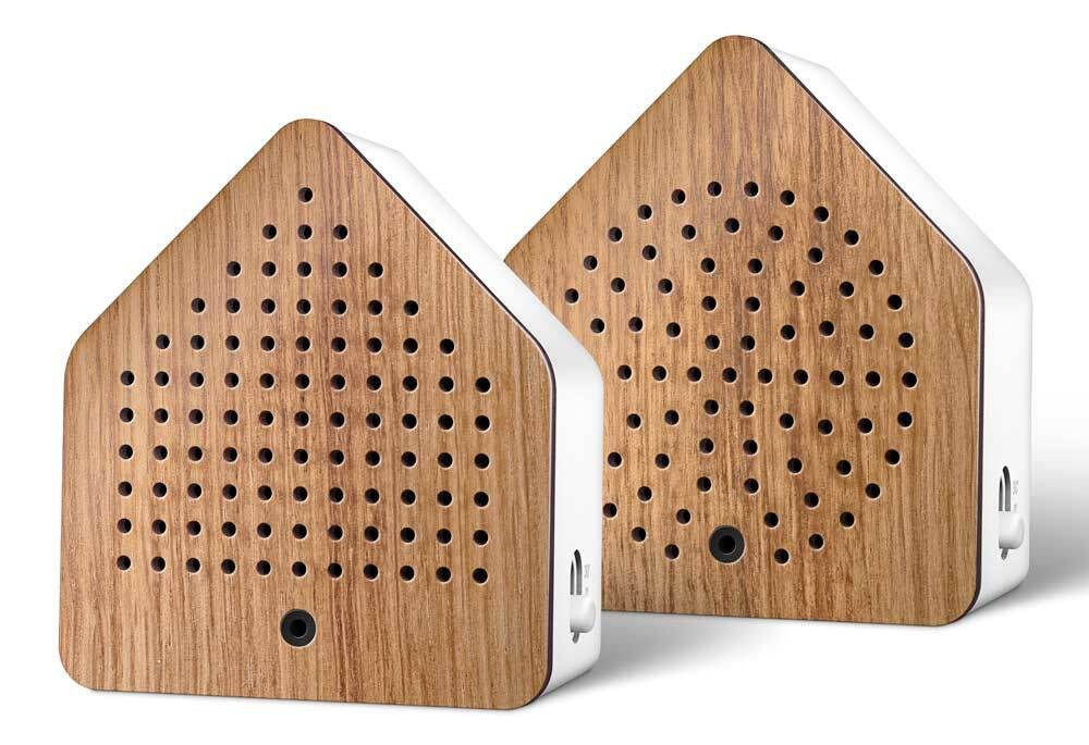 Zirpybox Holz Grillen- und Grashüpferzirpen mit Bewegungsmelder Akku USB weiß