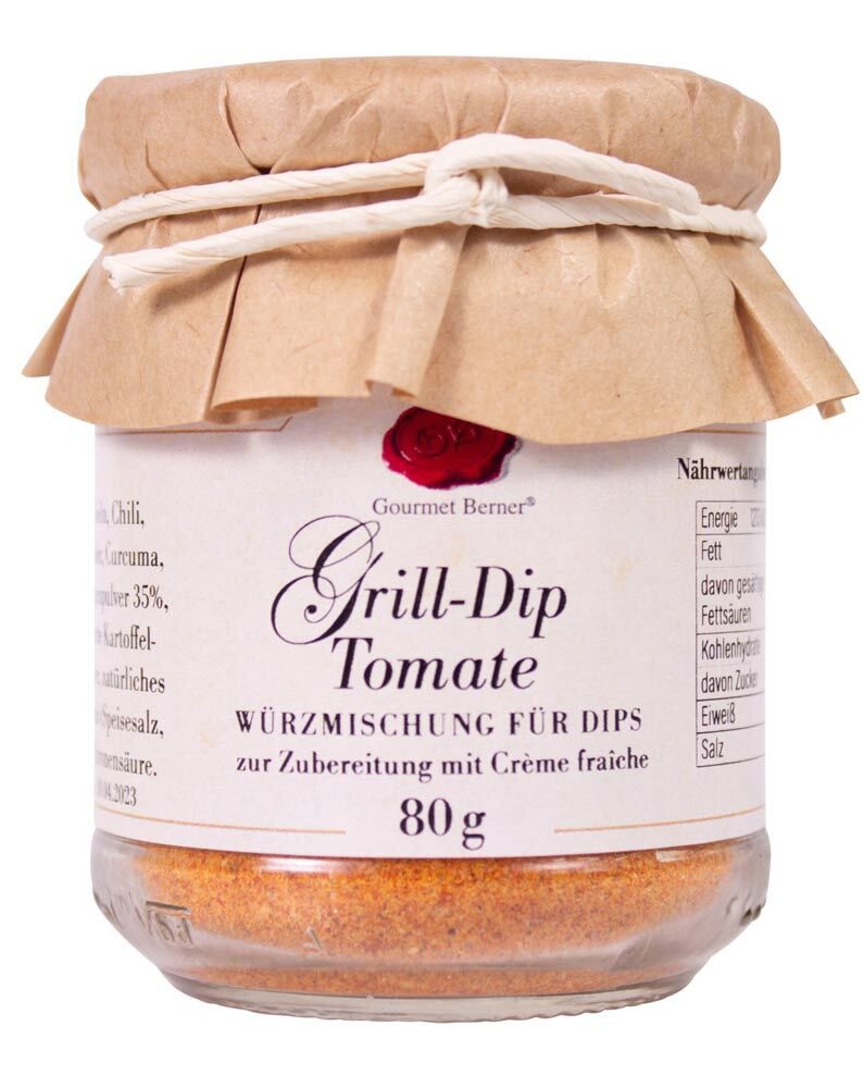 Image of Gourmet Berner Grill-Dip Tomate Gewürzmischung für Créme Fraîche 80g